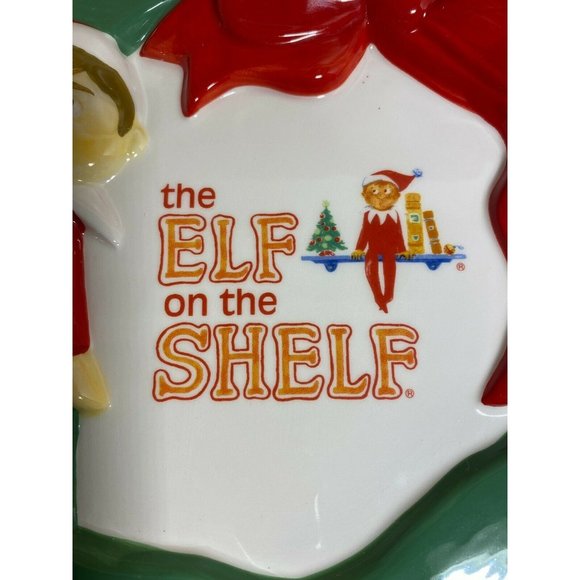 Elf on a Shelf Cookie Plate Ceramic in Box Collectible Holiday Christmas G302 - Picture 3 of 7
